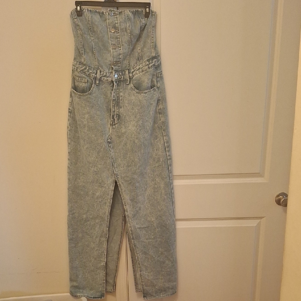 High-Waisted Acid Wash Jeans